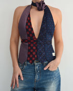 Top con lazo - Azules y rojos (talla pequeña)