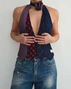 Top con lazo - Azules y rojos (talla pequeña)