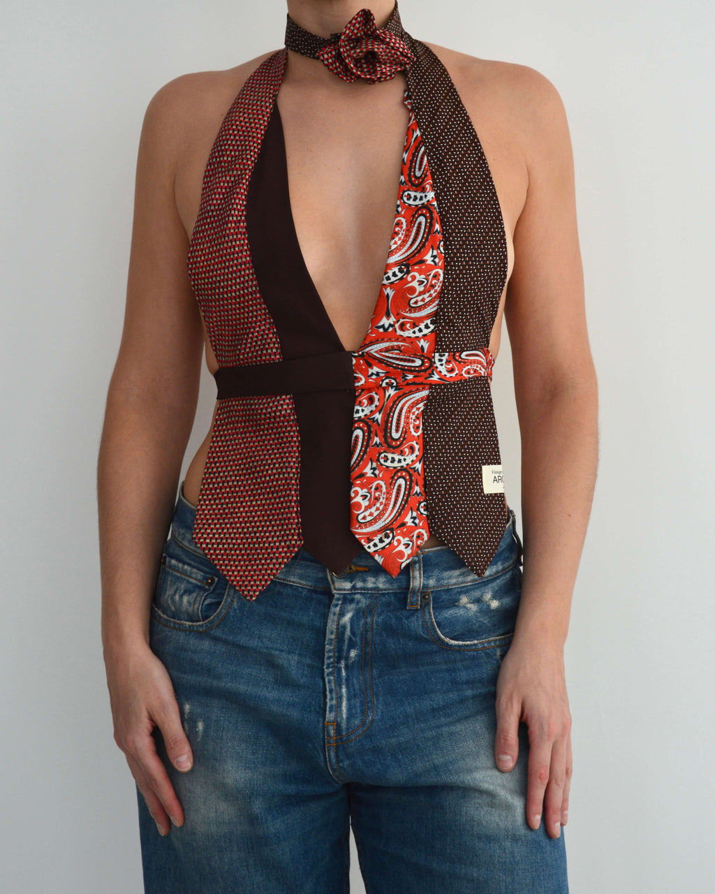 Top con lazo - Azules y rojos (talla pequeña)