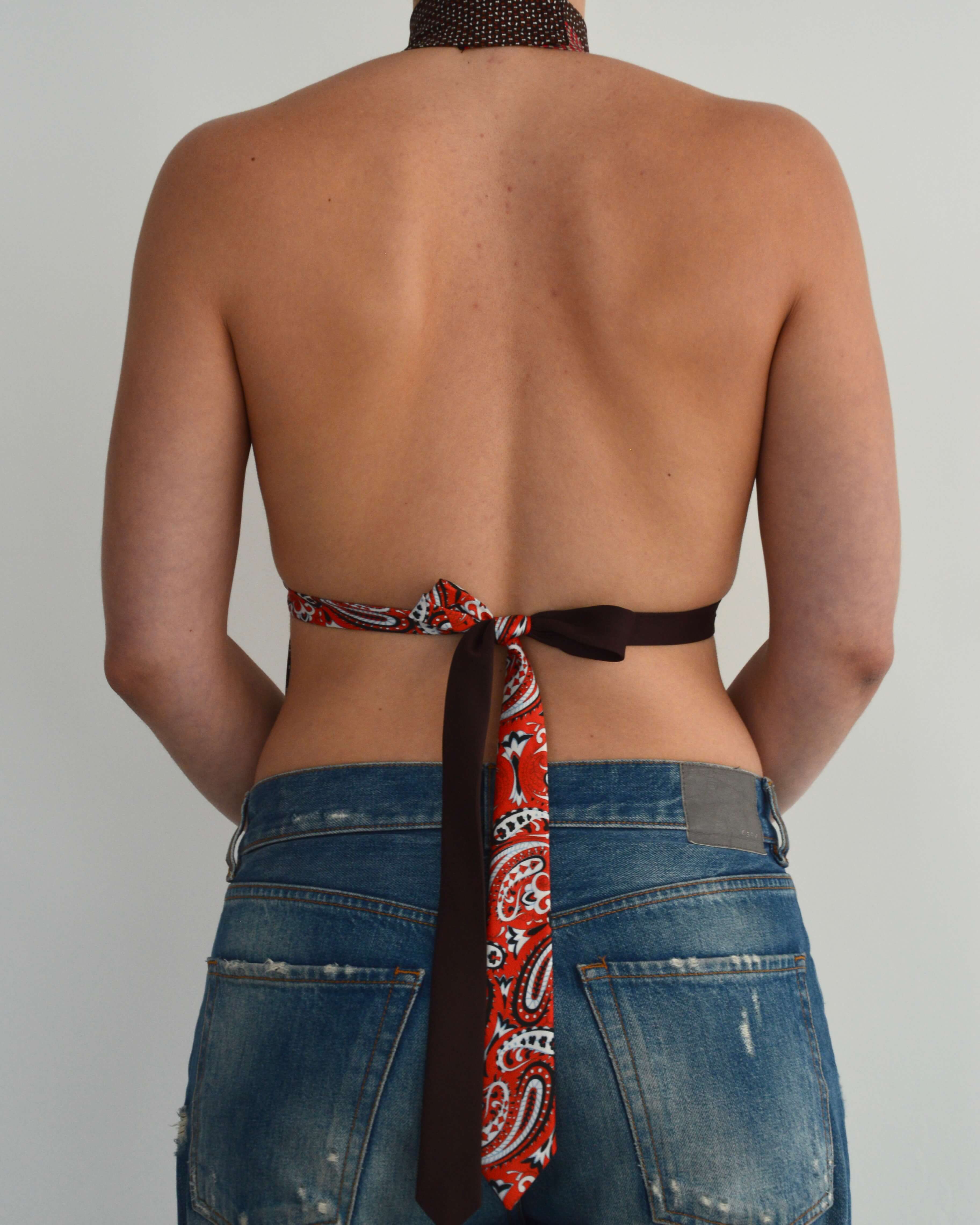 Top con lazo - Azules y rojos (talla pequeña)