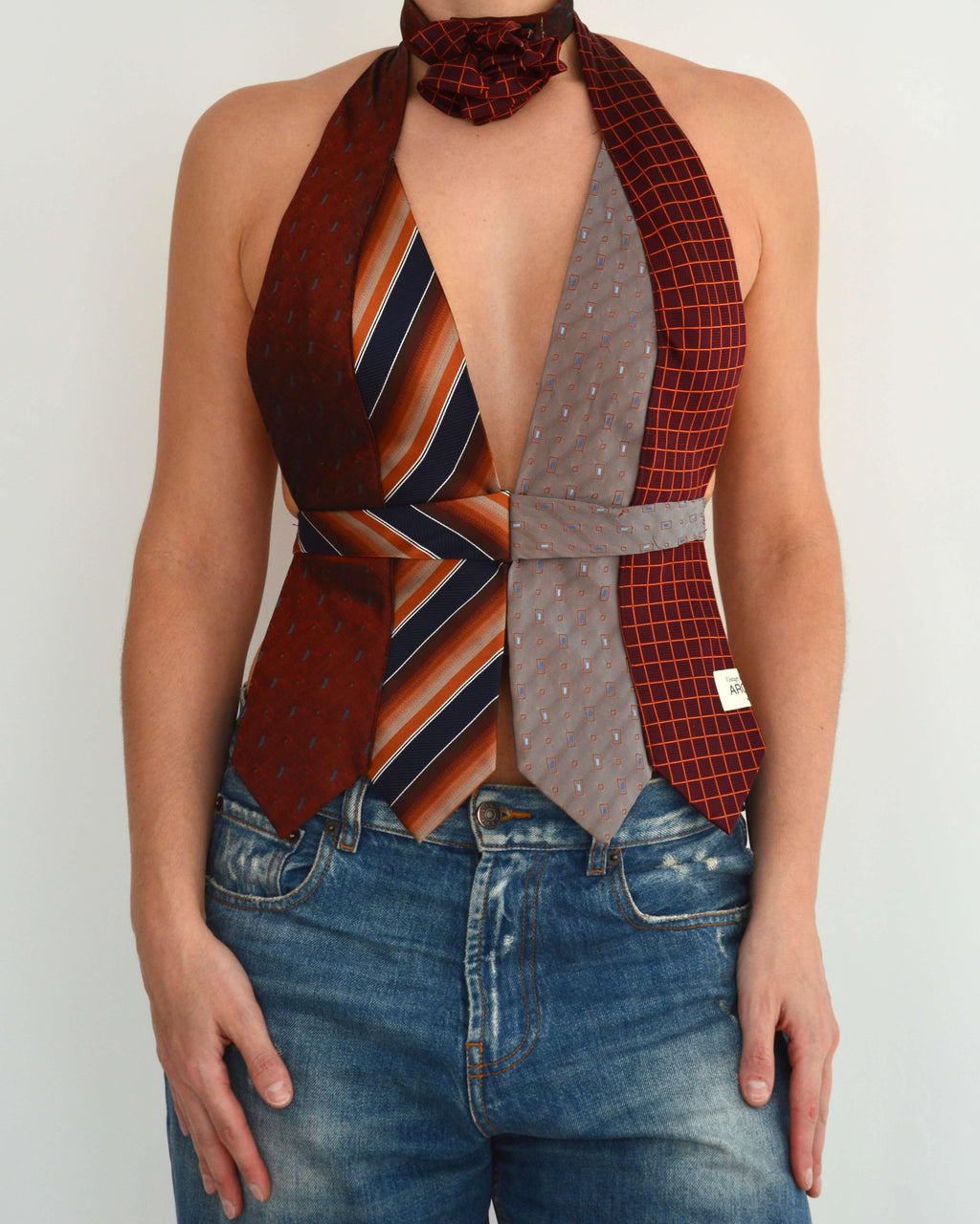 Tie Top - Blauw en rood (kleine maat)