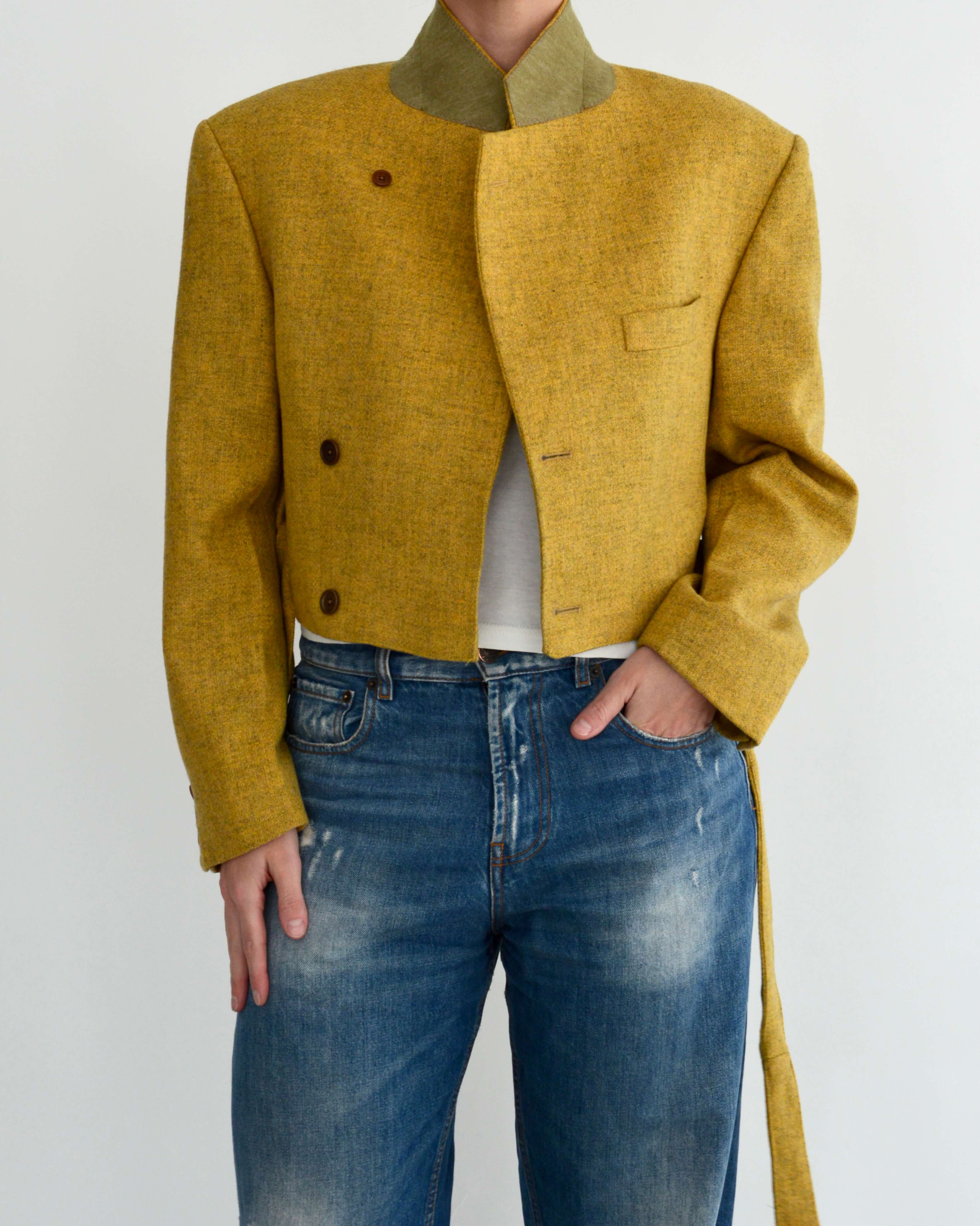 Tied-up Blazer - Yellow (L)
