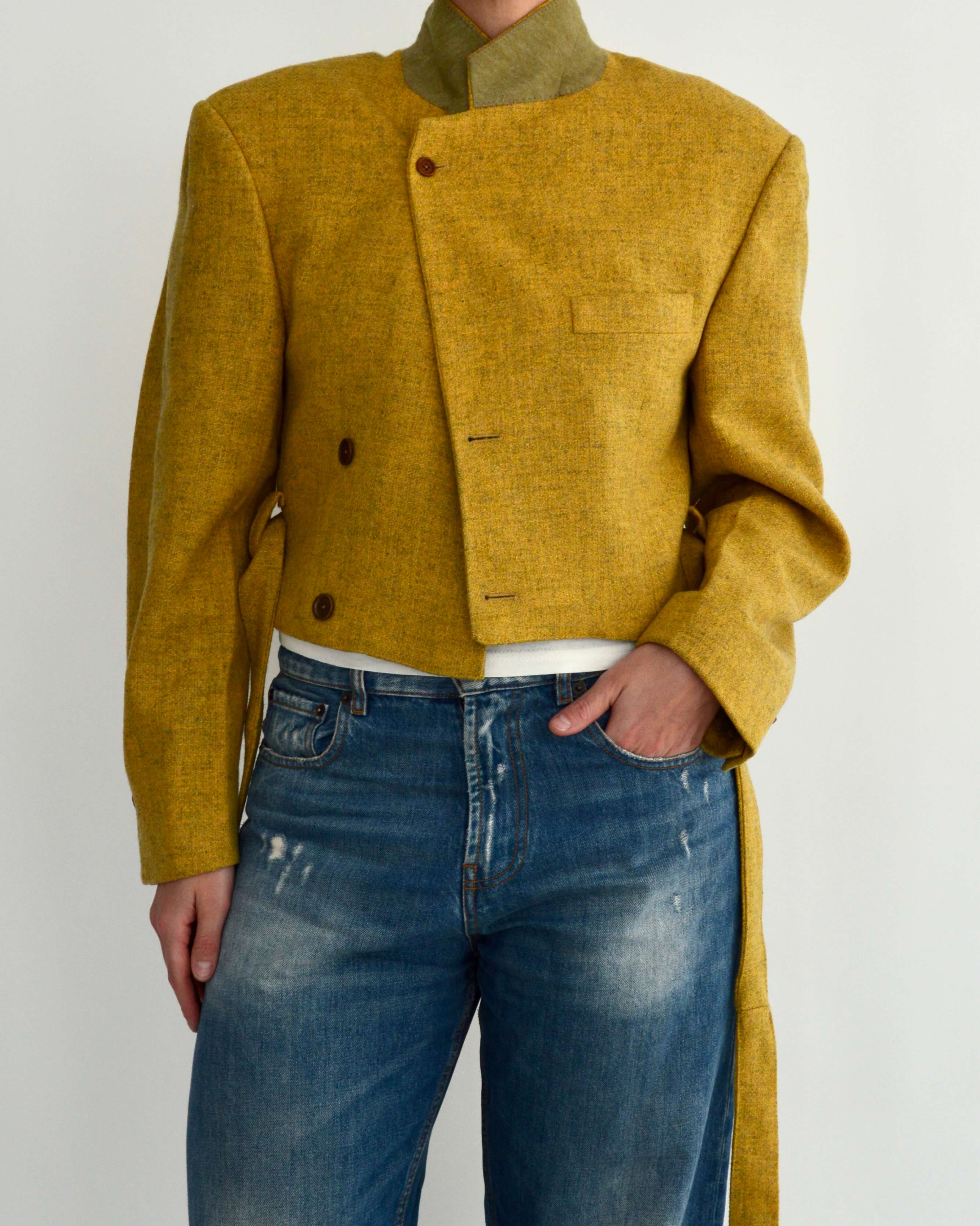 Tied-up Blazer - Yellow (L)