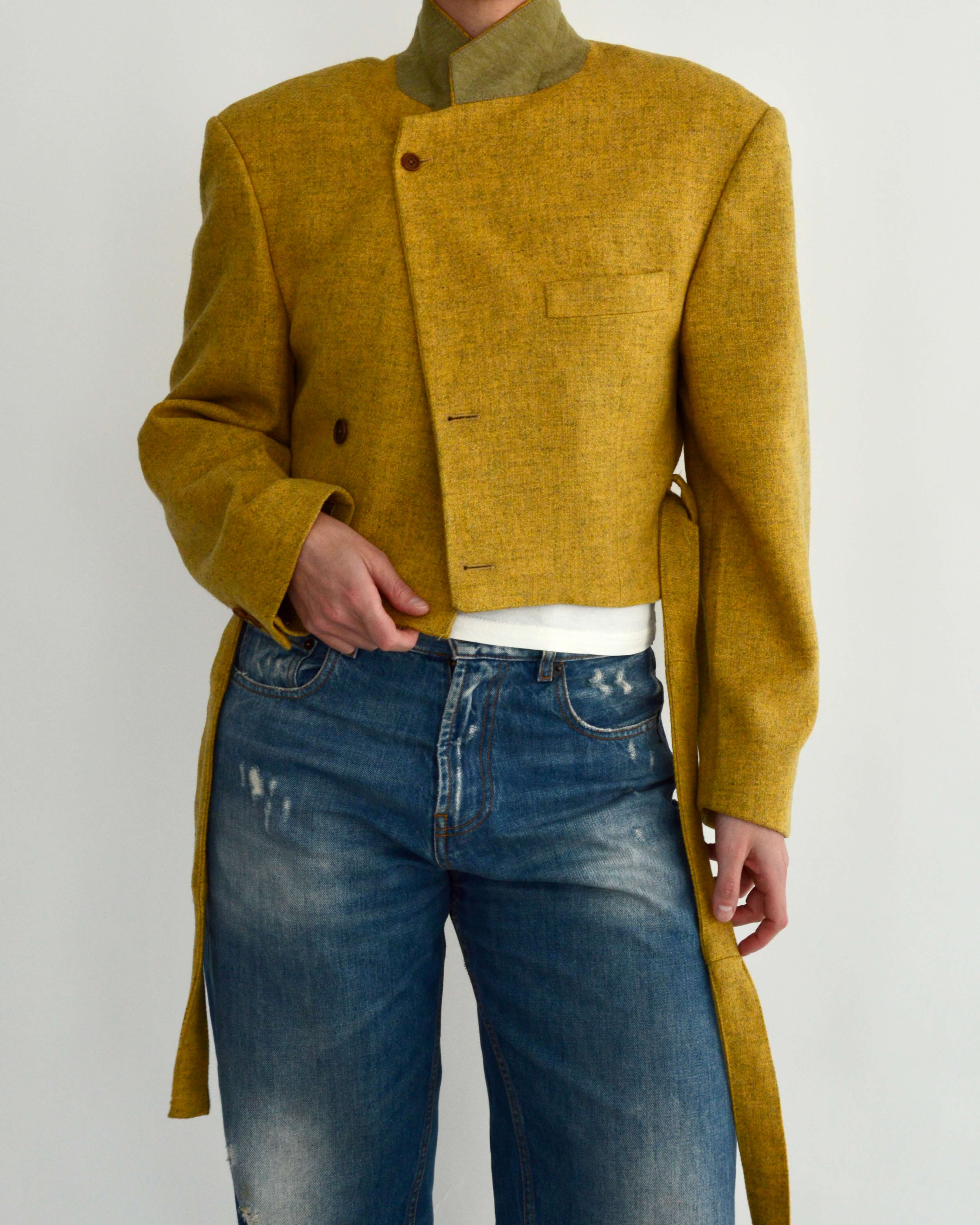 Tied-up Blazer - Yellow (L)