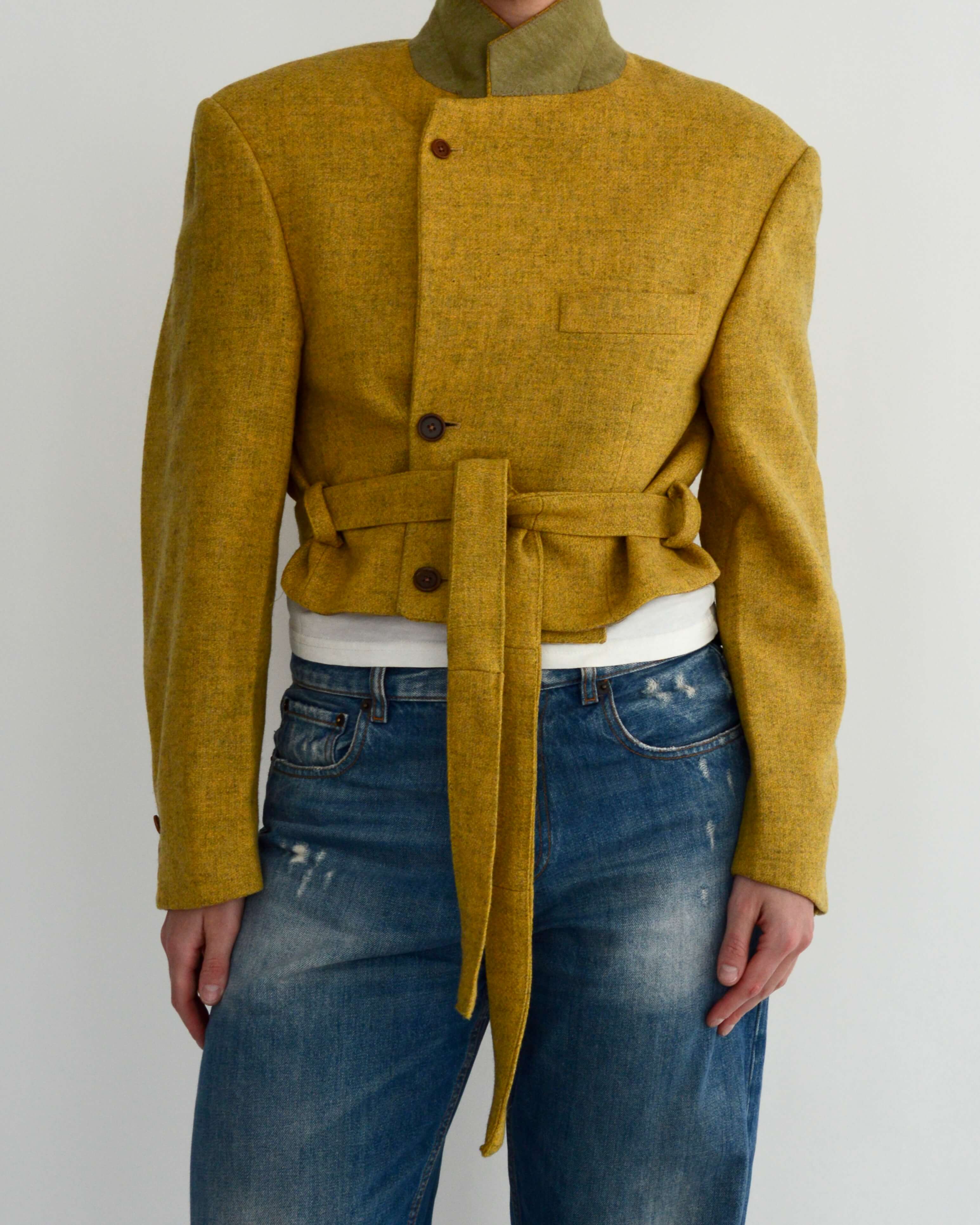 Tied-up Blazer - Yellow (L)