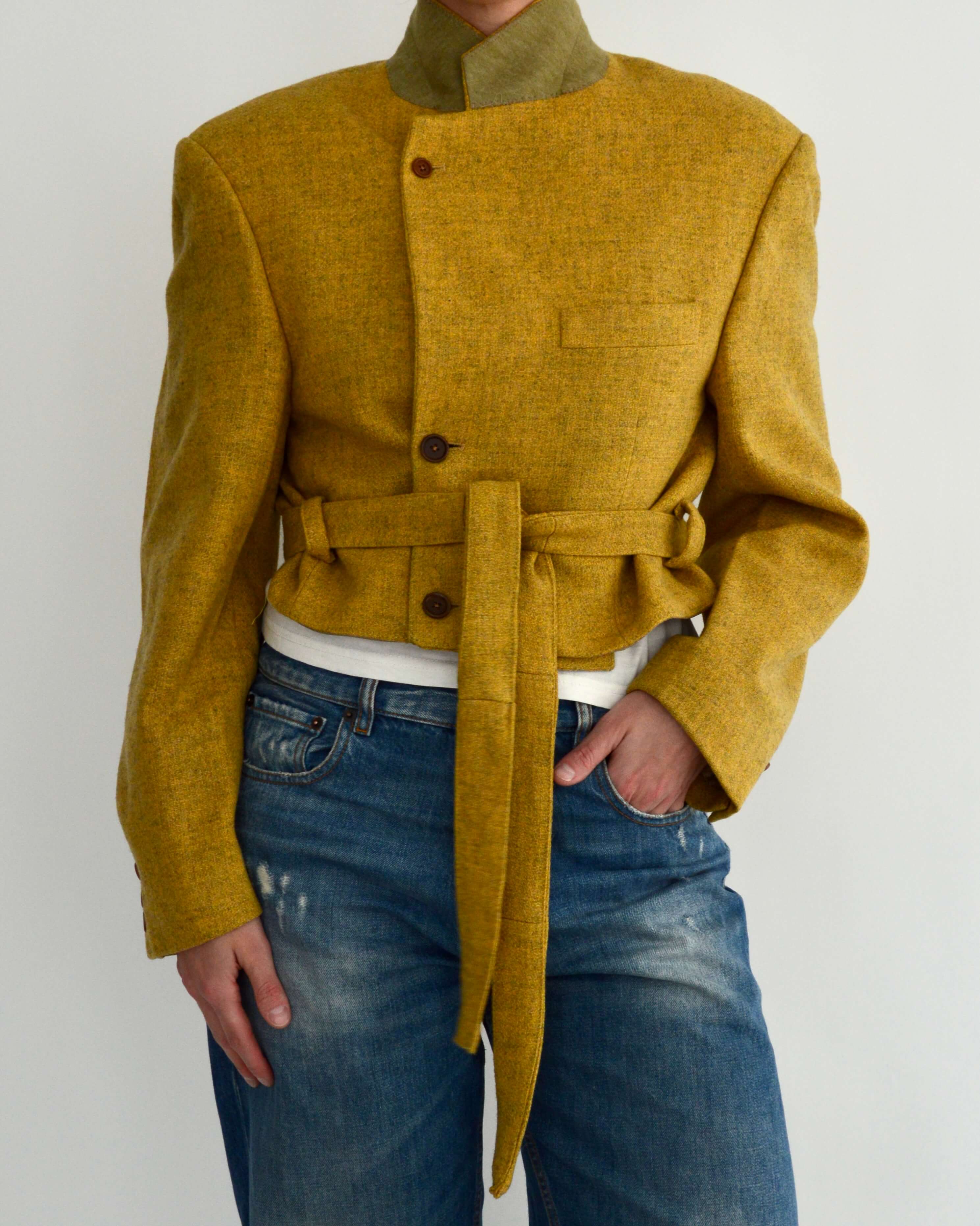 Tied-up Blazer - Yellow (L)