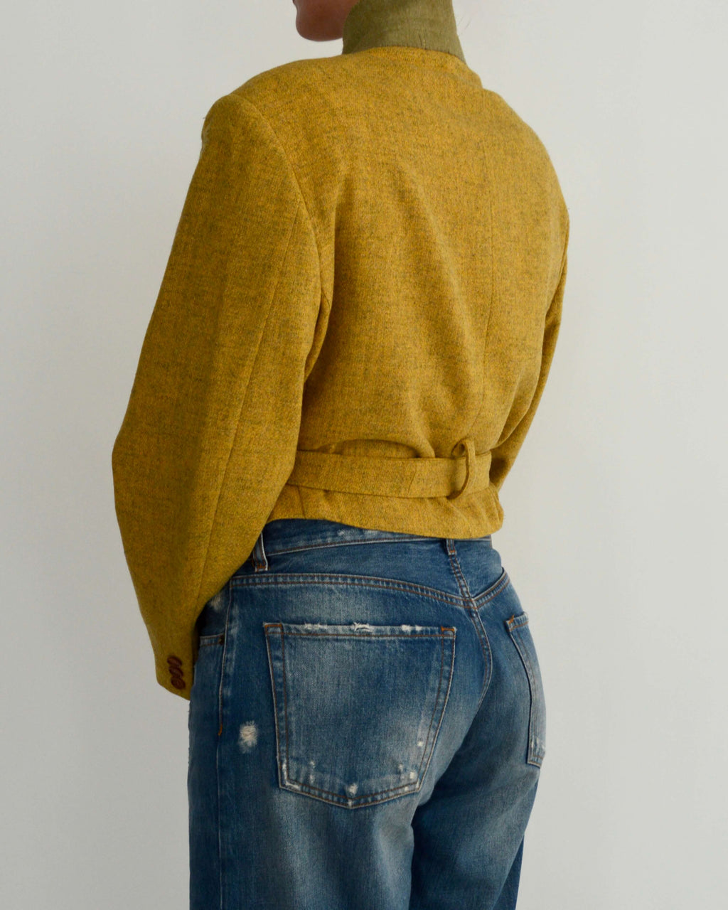 Tied-up Blazer - Yellow (L)