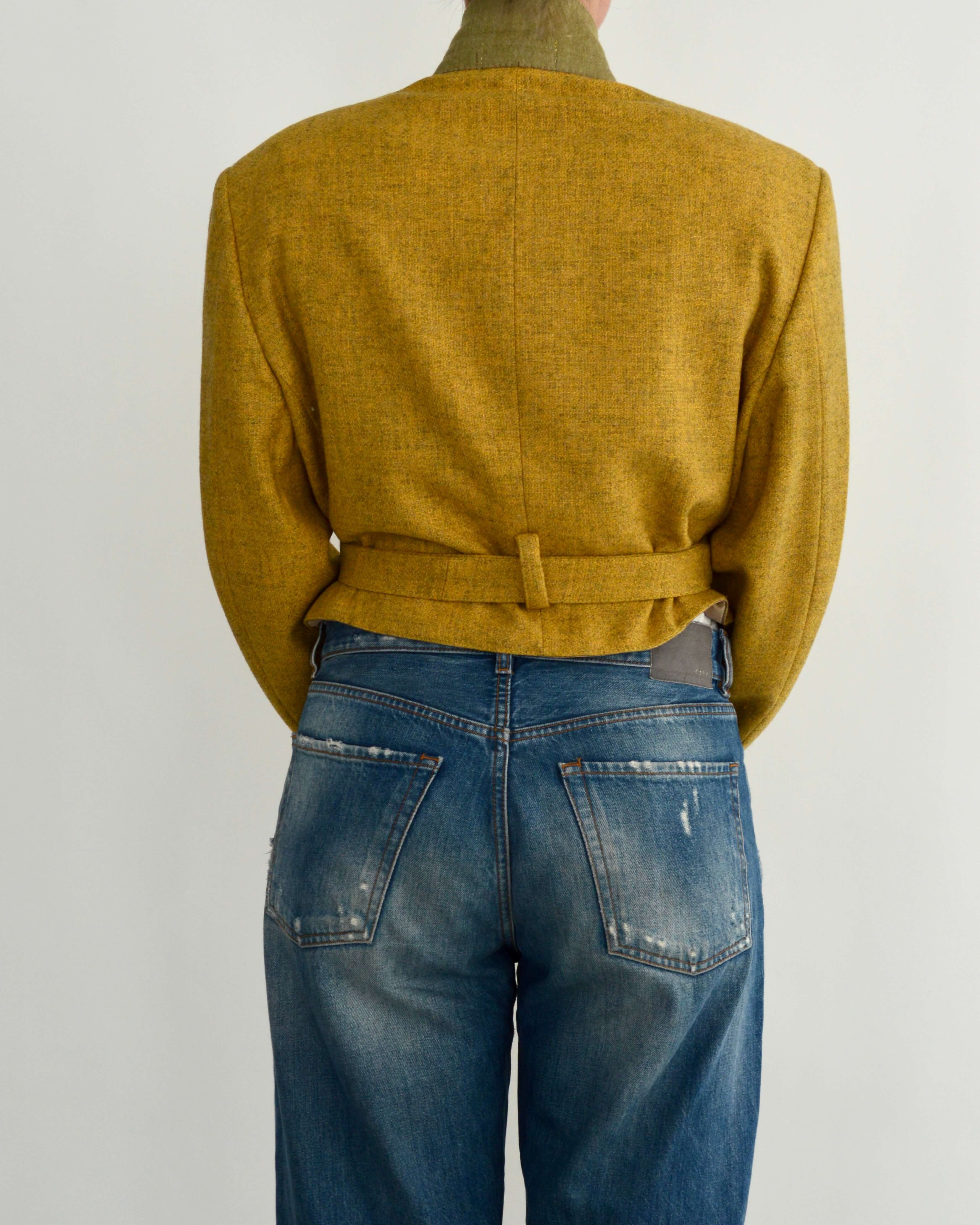 Tied-up Blazer - Yellow (L)