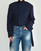 Tied-up Blazer - Blue Checkred (S)