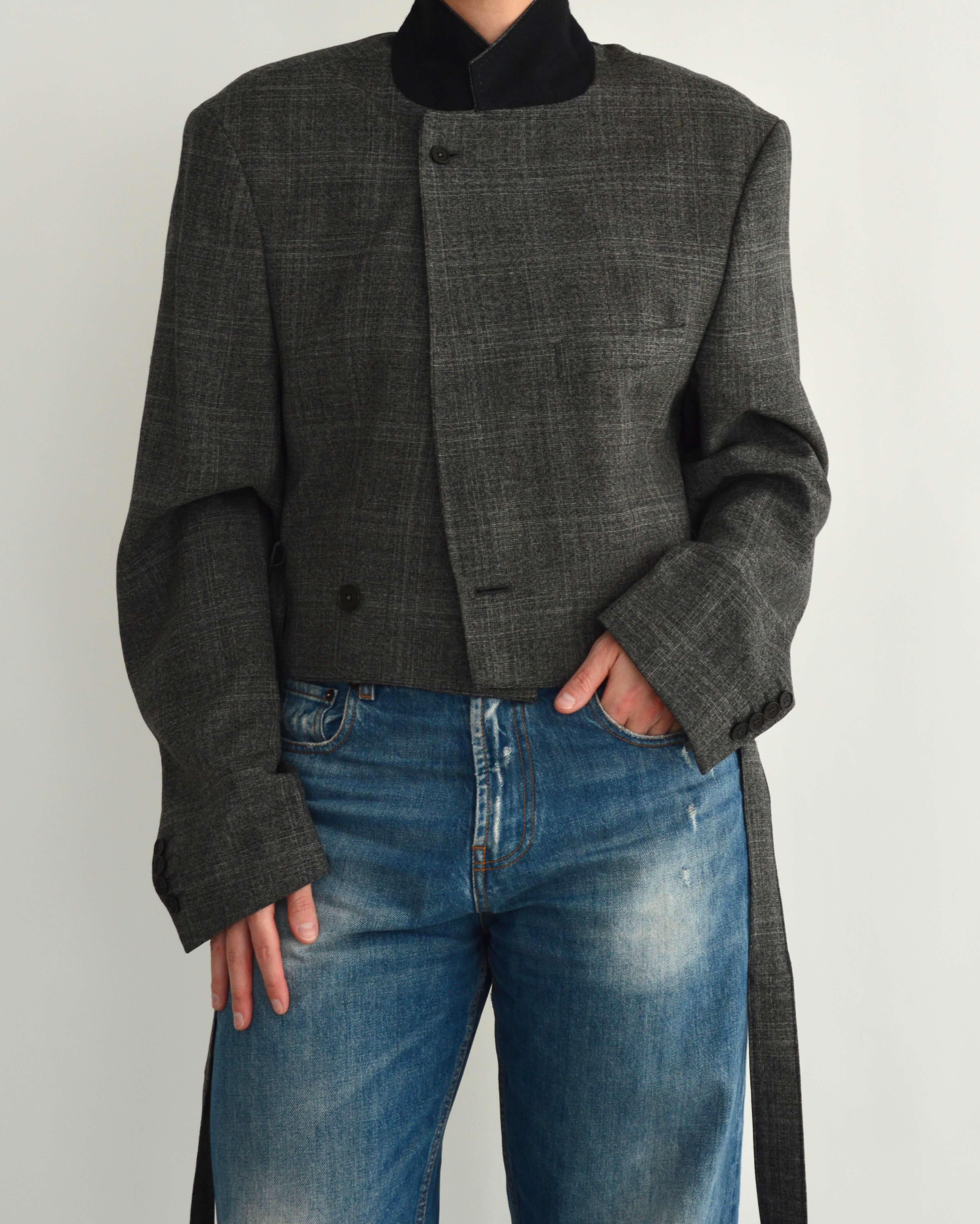 Tied-Up Blazer - Grijs vervaagd (M)