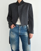 Tied-up Blazer - Plain Grey (S)