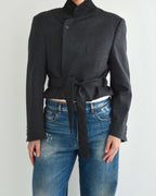 Tied-up Blazer - Plain Grey (S)