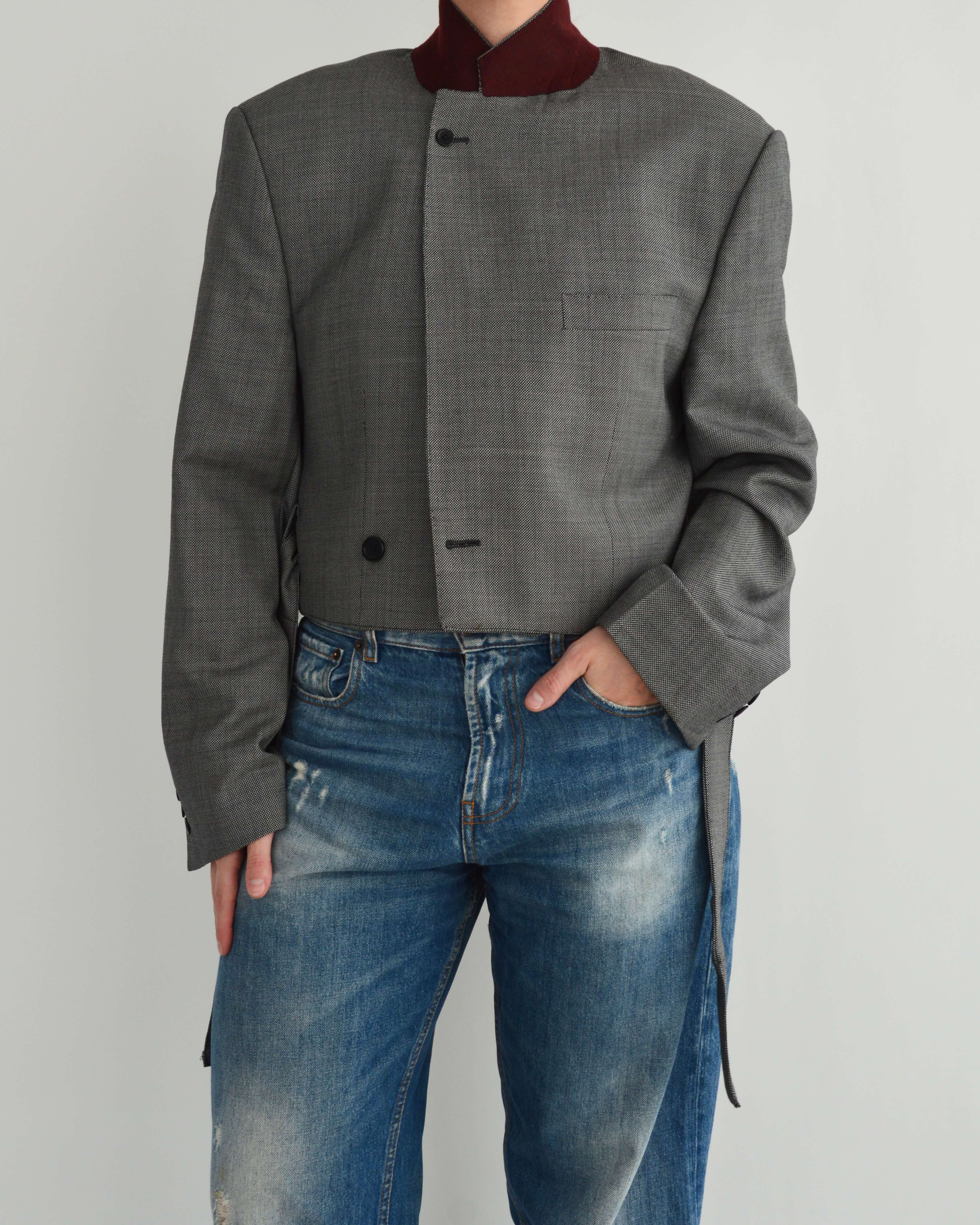 Tied-Up Blazer - Bordeauxrode kraag (M)