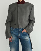 Tied-up Blazer - Burgundy Colar (XS)