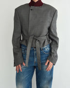 Tied-up Blazer - Burgundy Colar (XS)