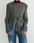 Tied-up Blazer - Burgundy Colar (XS)