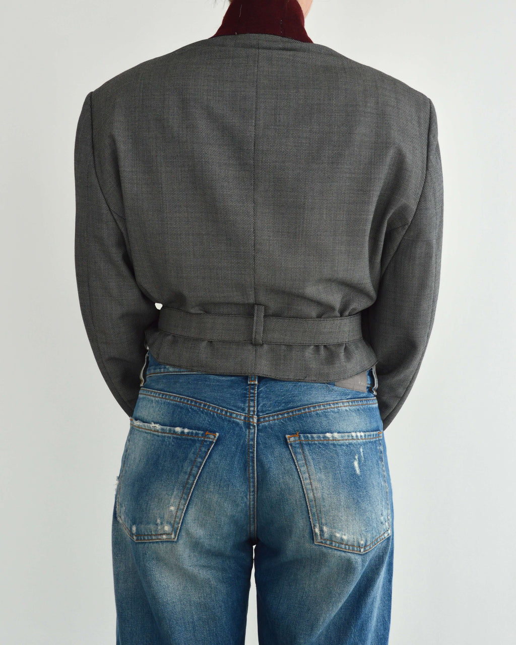 Tied-Up Blazer - Bordeauxrode kraag (M)