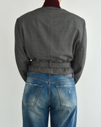 Tied-up Blazer - Burgundy Colar (XS)