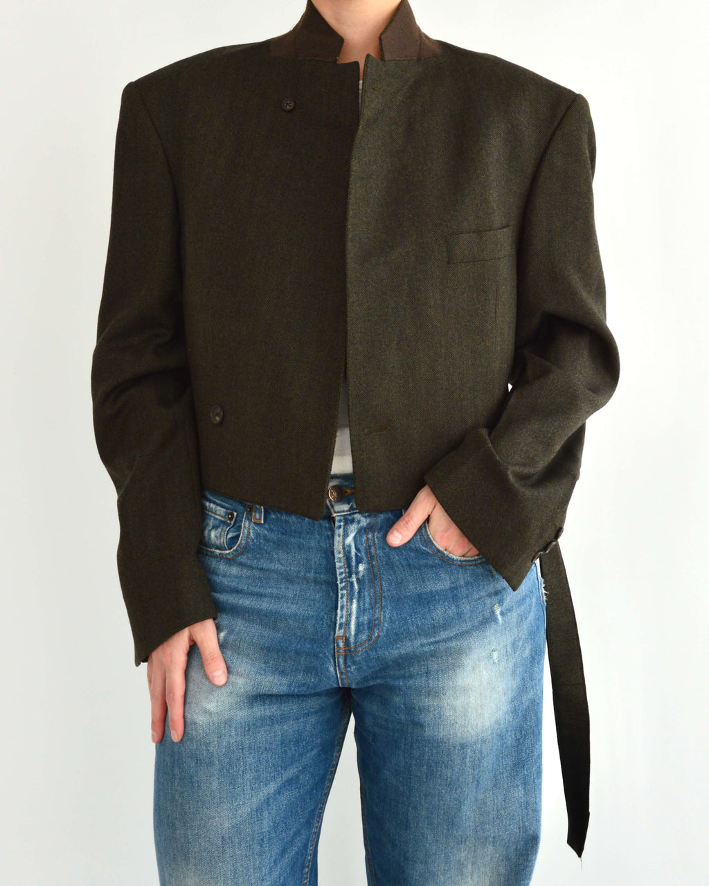 Tied-Up Blazer - Groen & Bruin (M)