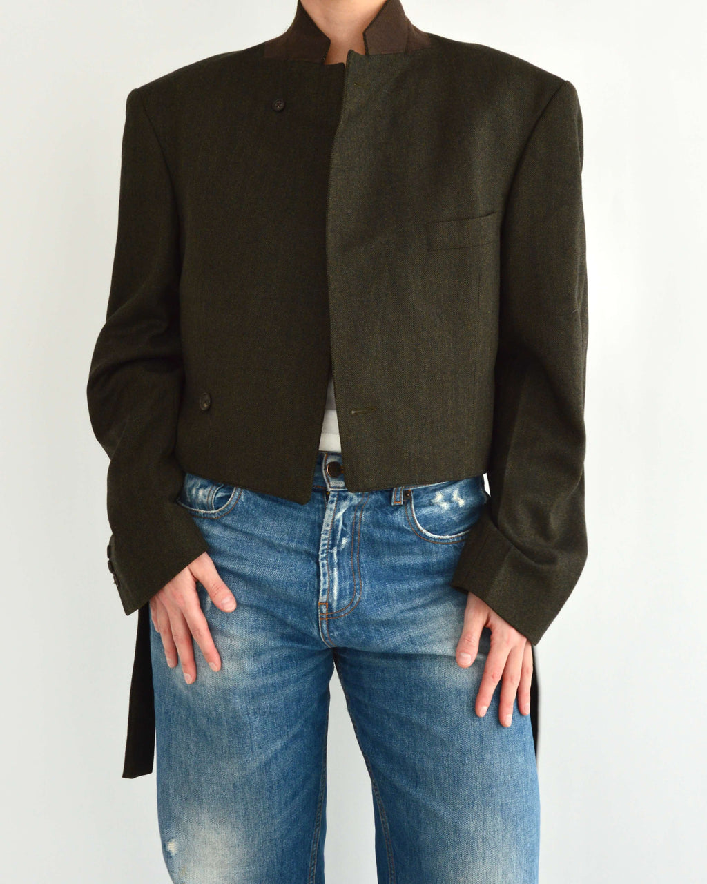 Tied-Up Blazer - Groen & Bruin (M)