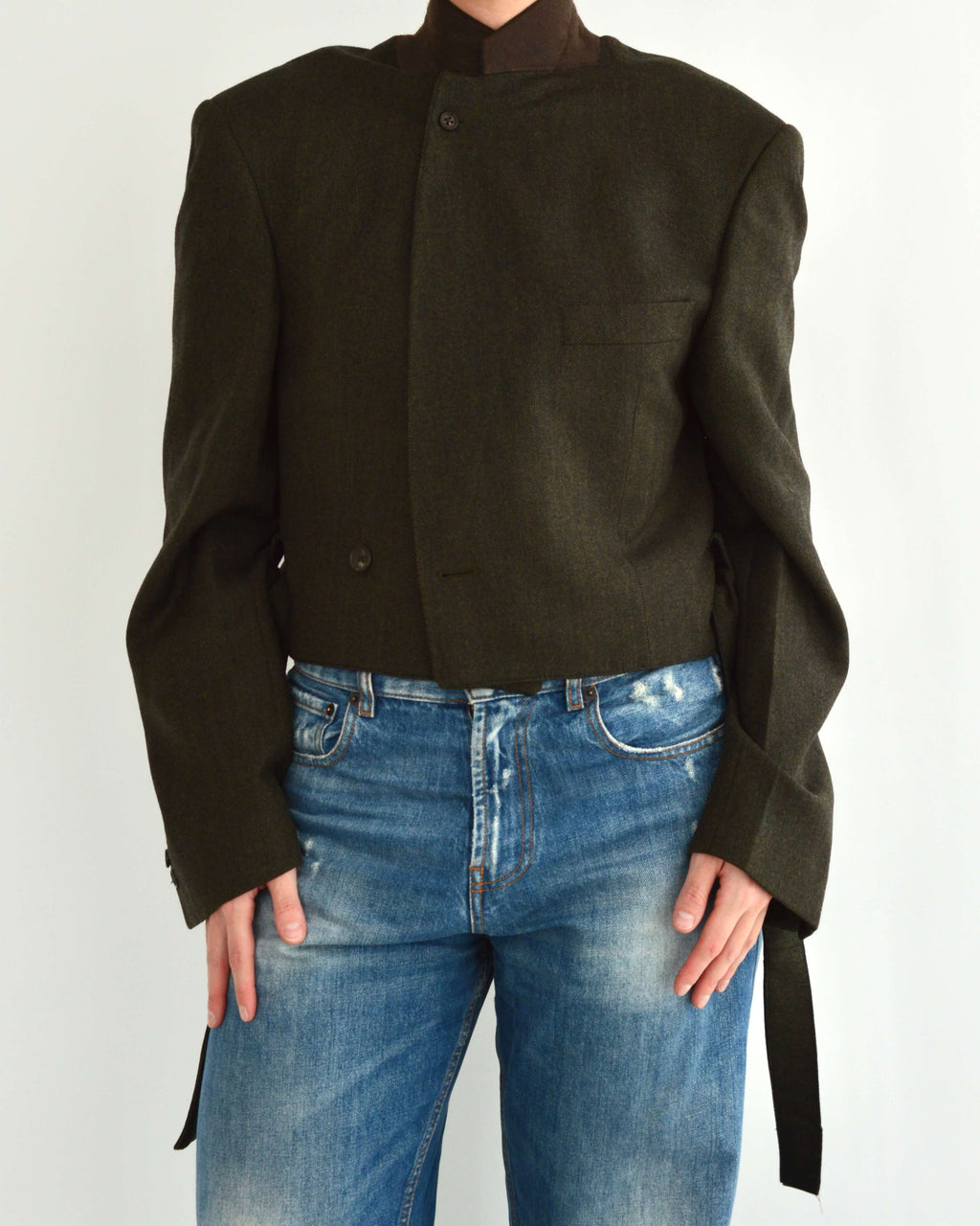 Tied-Up Blazer - Groen & Bruin (M)