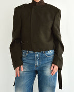 Tied-up Blazer - Green & Brown (M)