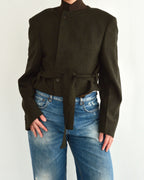 Tied-up Blazer - Green & Brown (M)