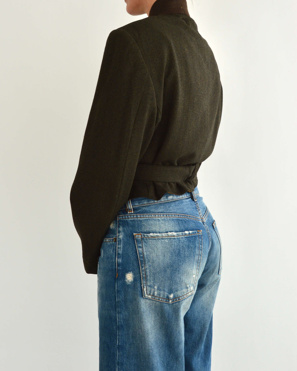 Tied-Up Blazer - Groen & Bruin (M)