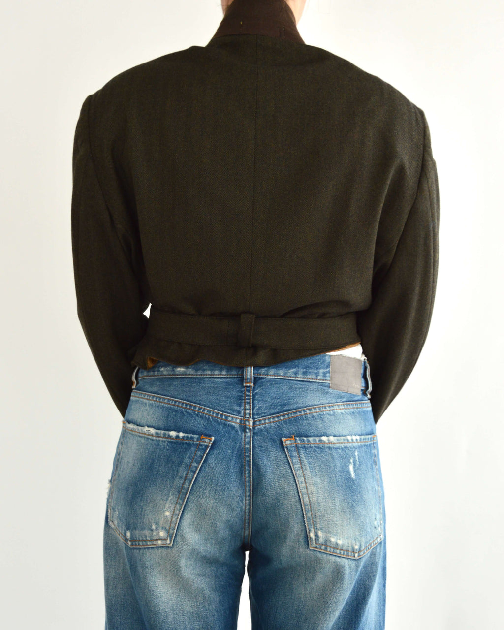 Tied-Up Blazer - Groen & Bruin (M)