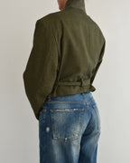 Tied-up Blazer - Green & Butter (XL)