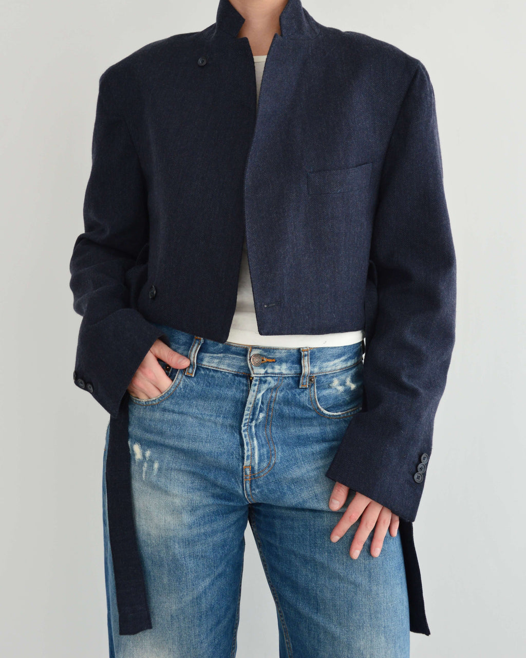 Tied-Up Blazer - Blauw vervaagd (M)