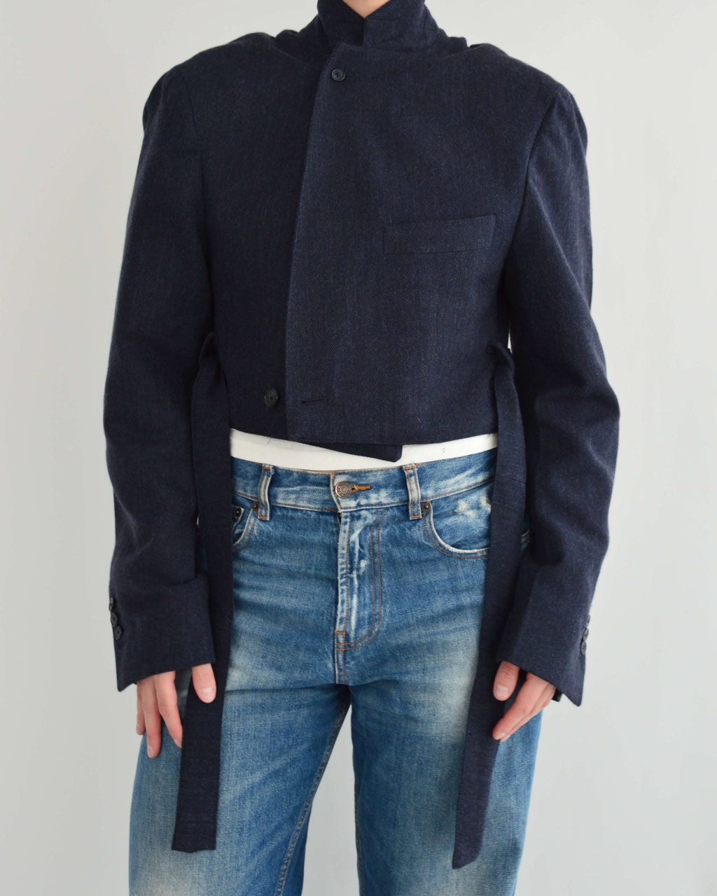 Tied-Up Blazer - Blauw vervaagd (M)