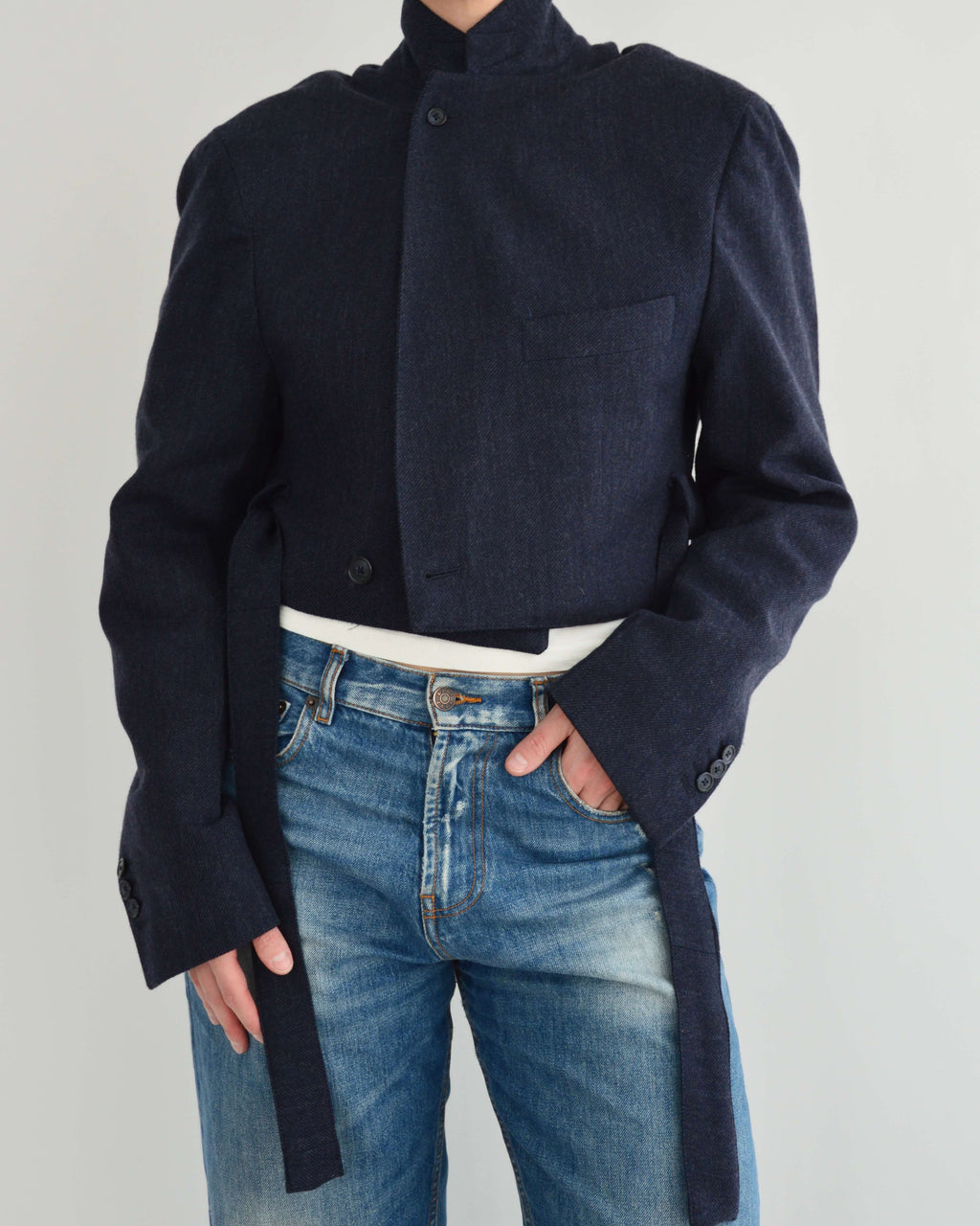 Tied-Up Blazer - Blauw vervaagd (M)