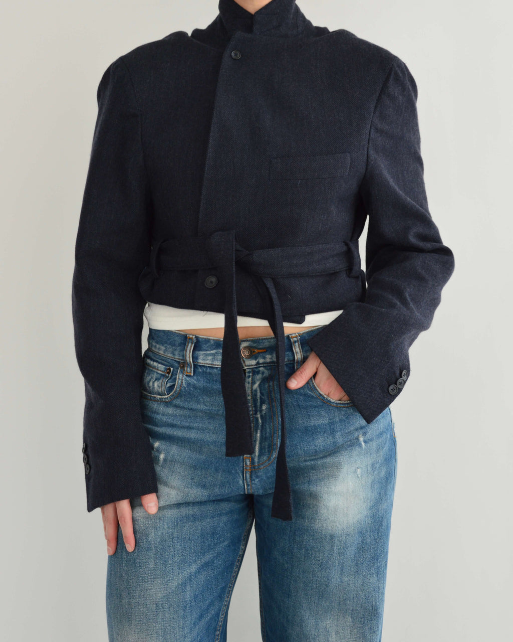 Tied-Up Blazer - Blauw vervaagd (M)