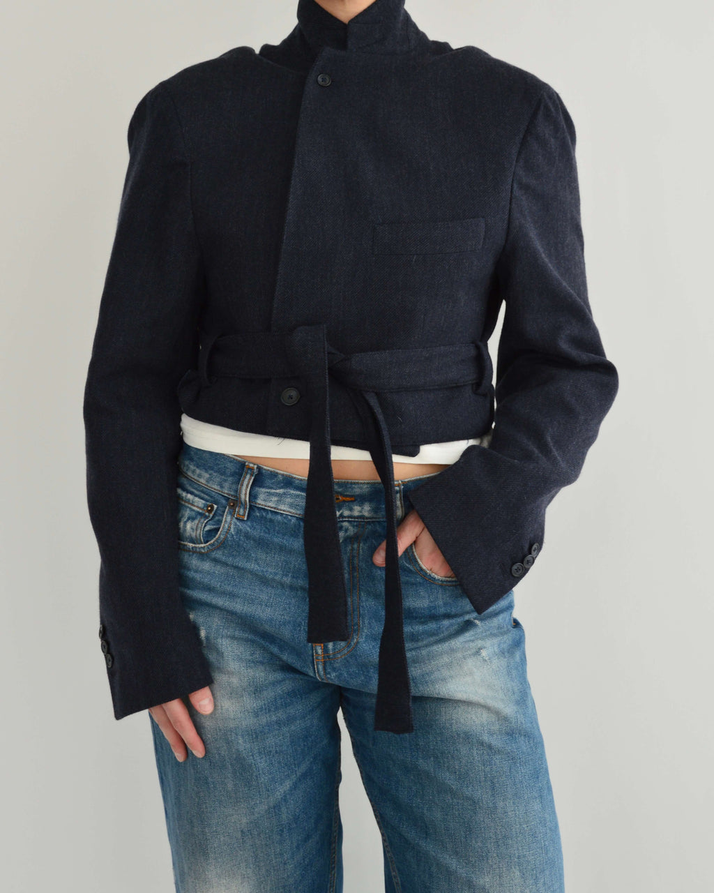 Tied-Up Blazer - Blauw vervaagd (M)