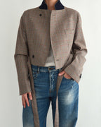 Tied-up Blazer - Checkred (XS)