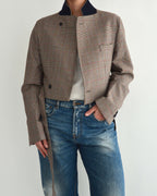 Tied-up Blazer - Checkred (XS)