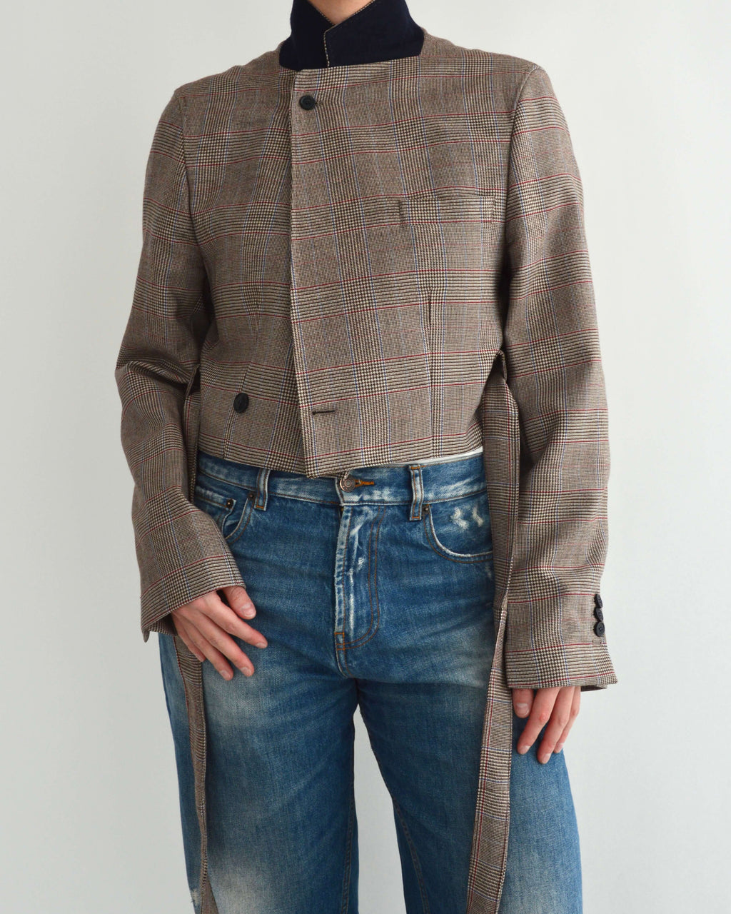 Tied-up Blazer - Checkred (XS)