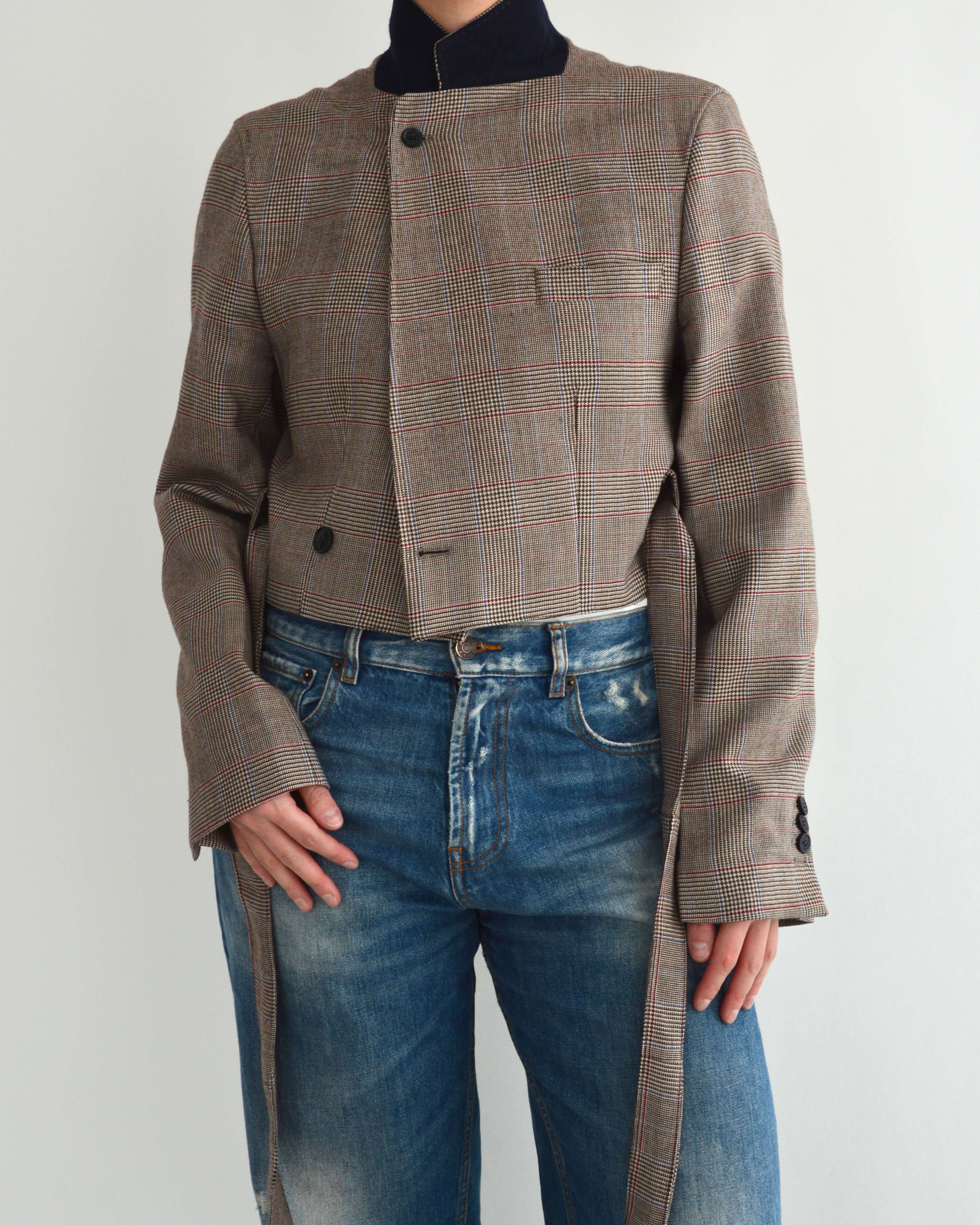 Tied-up Blazer - Checkred (XS)