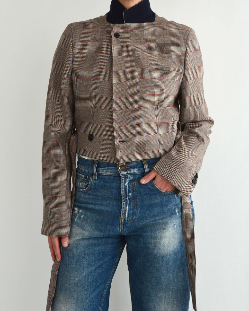 Tied-up Blazer - Checkred (XS)