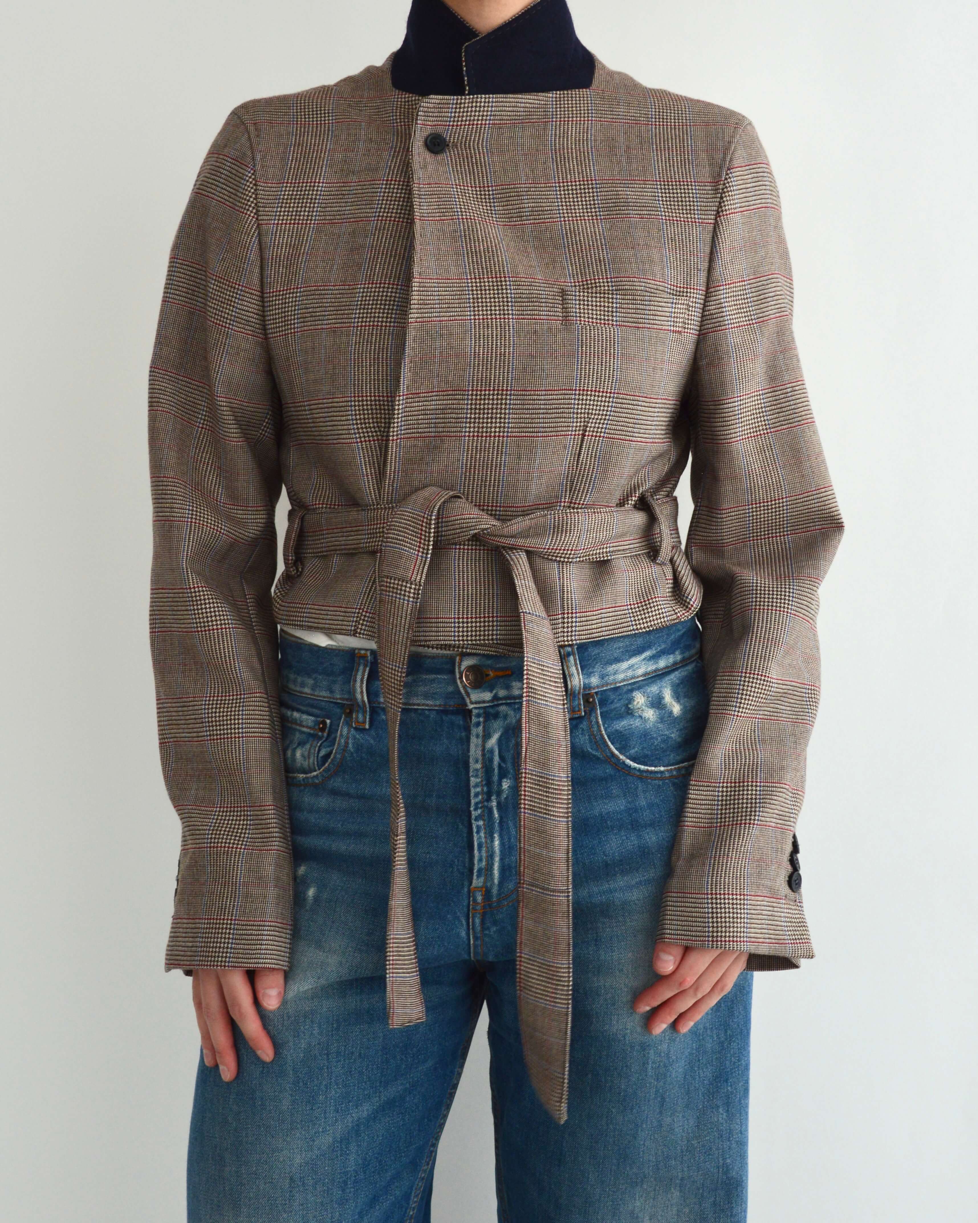 Tied-up Blazer - Checkred (XS)