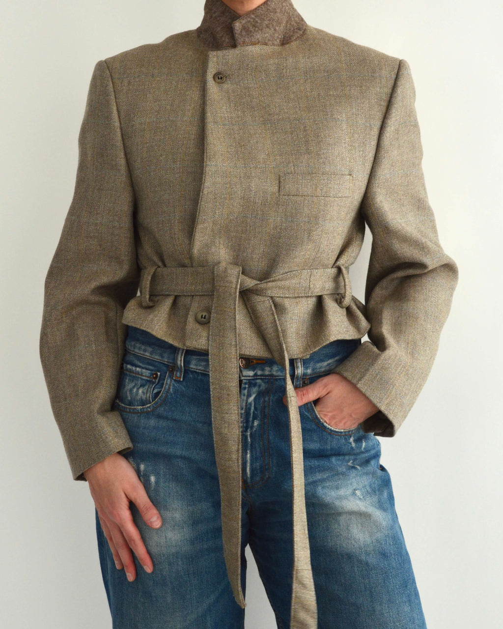 Tied-up Blazer - Textured Light (XS)