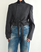 Tied-up Blazer - Textured Blue (M)