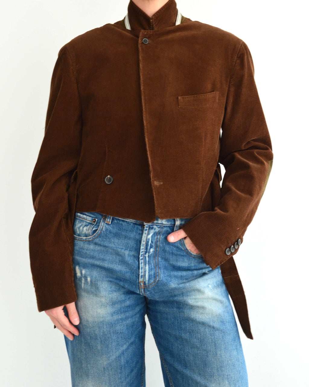 Tied-up Blazer - Brown Corduroy (M)