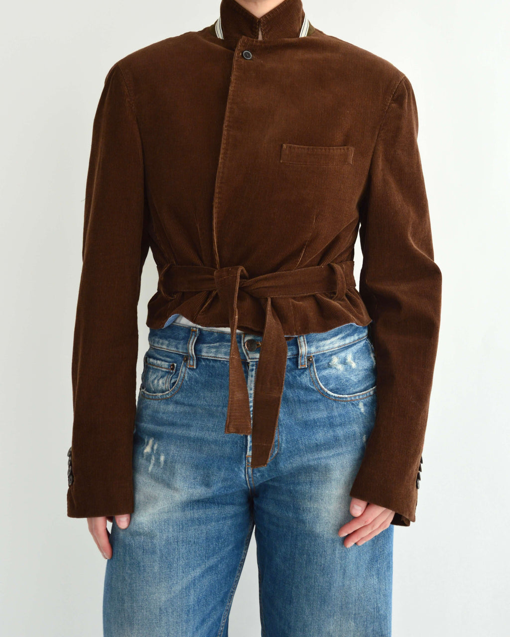 Tied-up Blazer - Brown Corduroy (M)