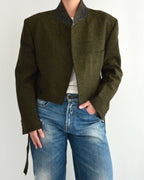 Tied-up Blazer - Textured Green (L)