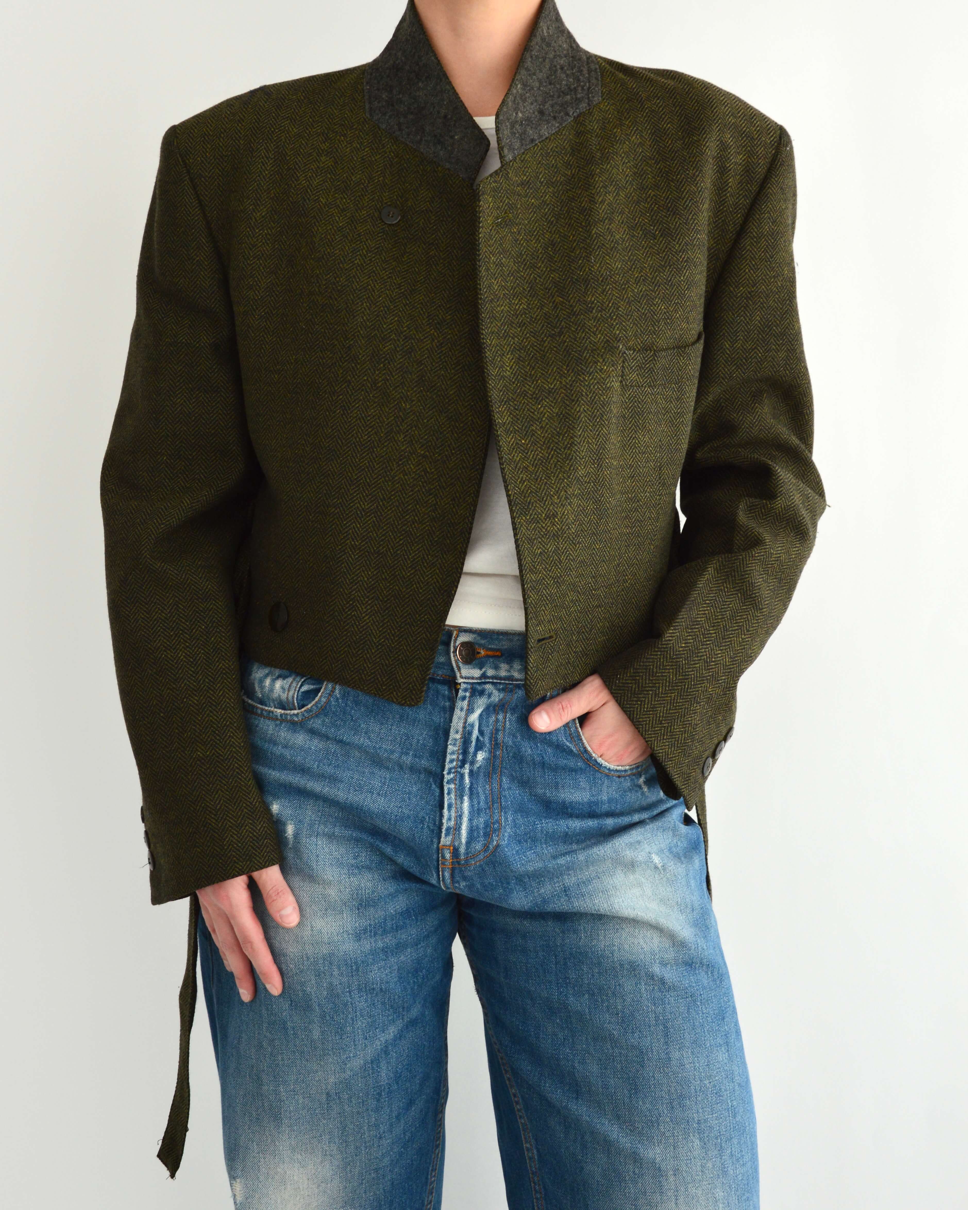 Tied-Up Blazer - Groen met textuur (L)