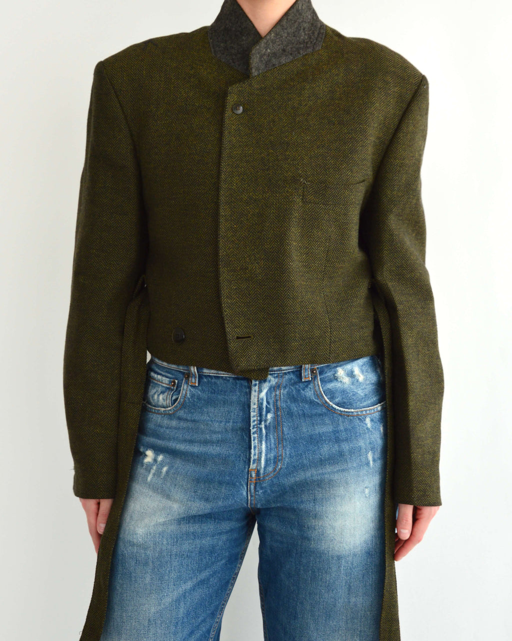 Tied-Up Blazer - Groen met textuur (L)