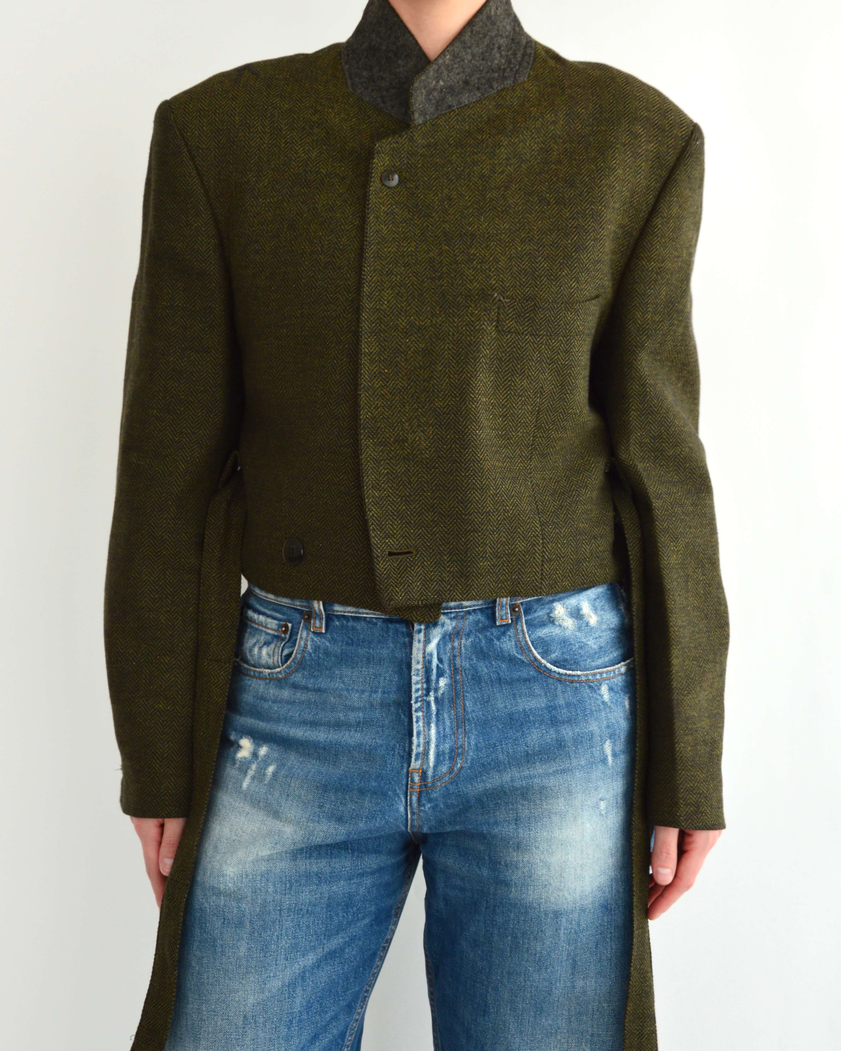 Tied-Up Blazer - Groen met textuur (L)