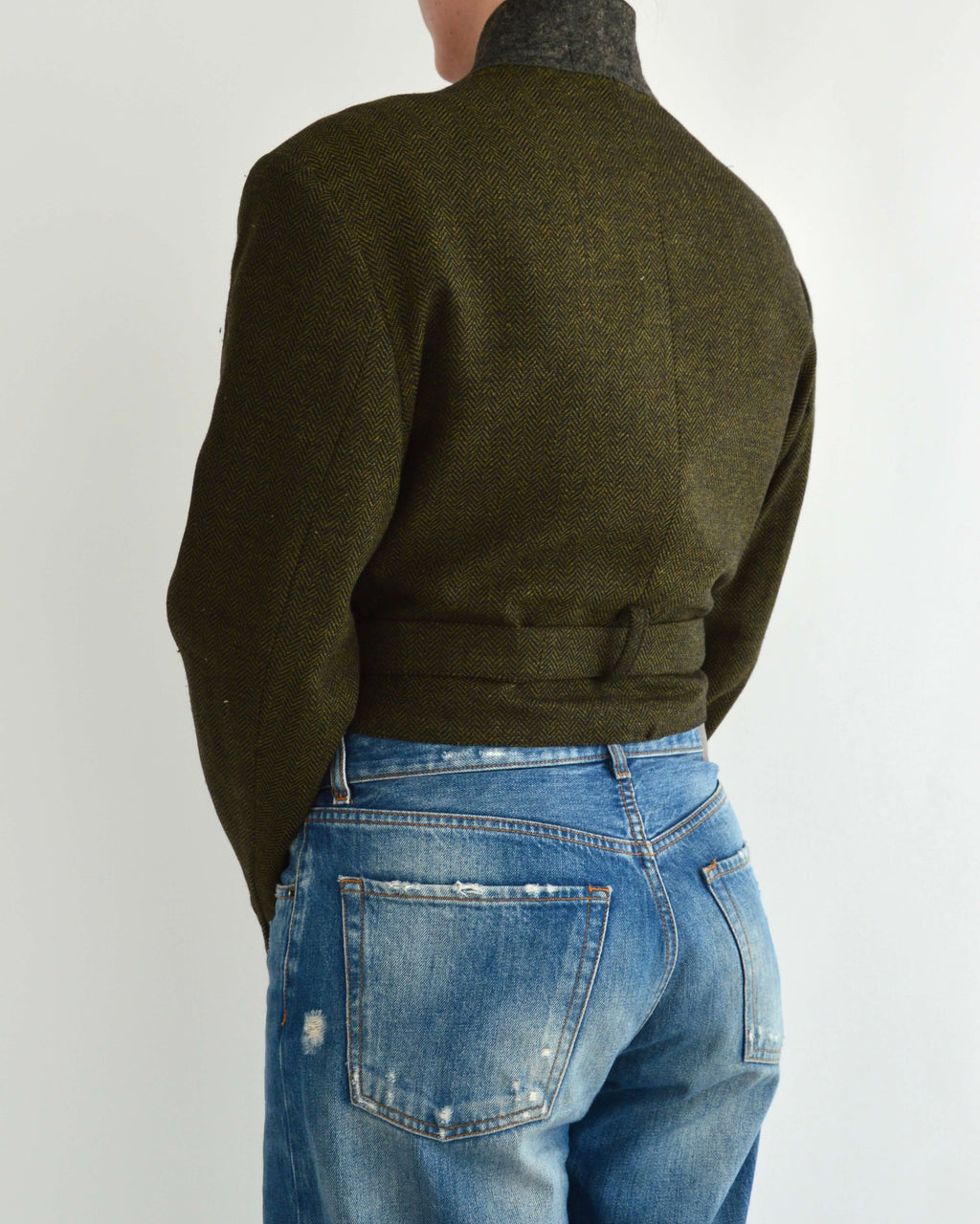 Tied-Up Blazer - Groen met textuur (L)